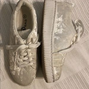 G.N.D White Velvet Sneaker